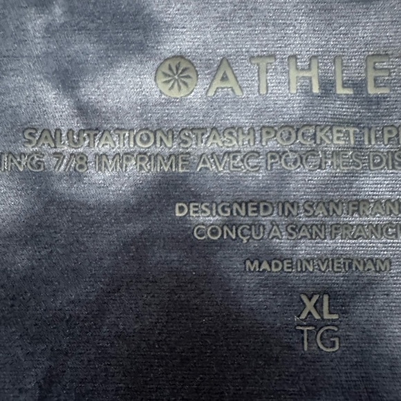 Athleta Salutation Stash Pocket II printed 7/8 tight Women's Tie-Dye Leggings - Picture 5 of 6